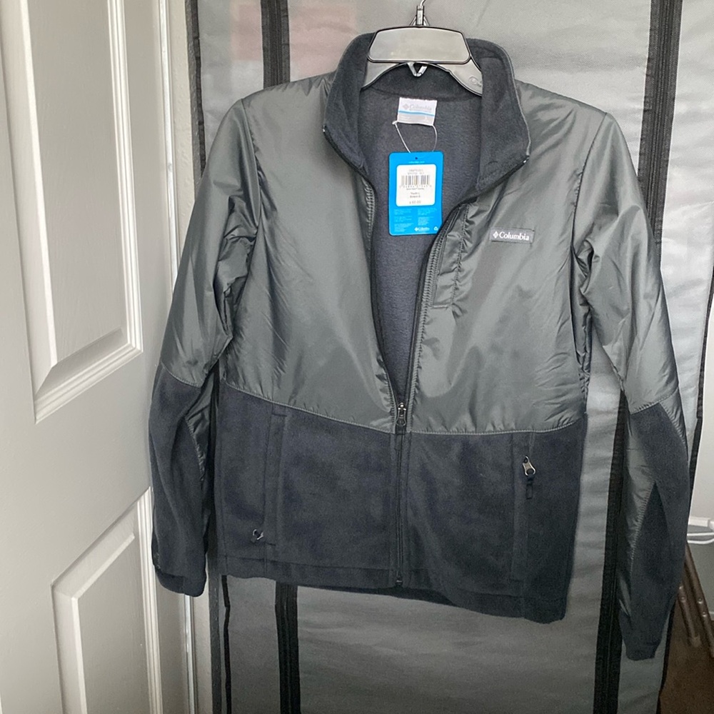 Columbia Boys Large (14/16) Birch Falls Overlay Omni Shield black/charcoal grey